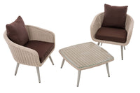 CLP Balkon-Set Ameland Rundrattan terrabraun 40 cm (Hellgrau) – Produktabbildung 2