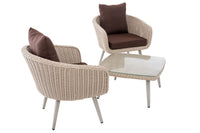 CLP Balkon-Set Ameland Rundrattan terrabraun 40 cm (Hellgrau) – Produktabbildung 4