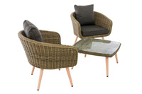 CLP Balkon-Set Ameland Rundrattan anthrazit 40 cm (Hellbraun) – Produktabbildung 4