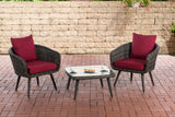 CLP Balkon-Set Ameland Rundrattan rubinrot 40 cm (Dunkelgrau) – Produktabbildung 5