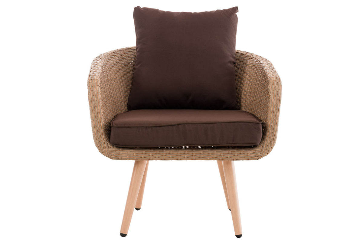 CLP Sessel Ameland Flach terrabraun 40 cm (Hellbraun) – Produktabbildung 2