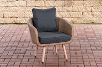 CLP Sessel Ameland Flach eisengrau 40 cm (Hellbraun)