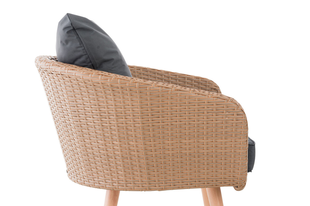CLP Sessel Ameland Flach eisengrau 40 cm (Hellbraun) – Produktabbildung 3
