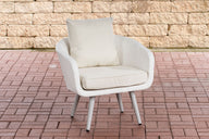 CLP Sessel Ameland Flach cremeweiß 40 cm (Hellgrau)