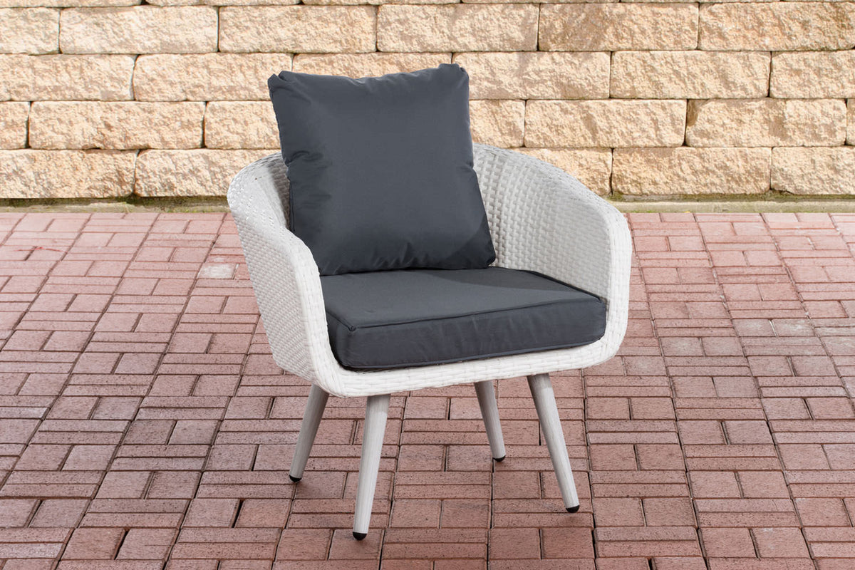 CLP Sessel Ameland Flach eisengrau 40 cm (Hellgrau)