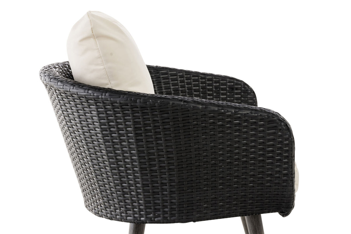 CLP Sessel Ameland Flach cremeweiß 40 cm (Dunkelgrau) – Produktabbildung 3