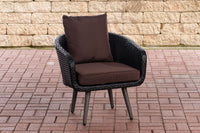 CLP Sessel Ameland Flach terrabraun 40 cm (Dunkelgrau)