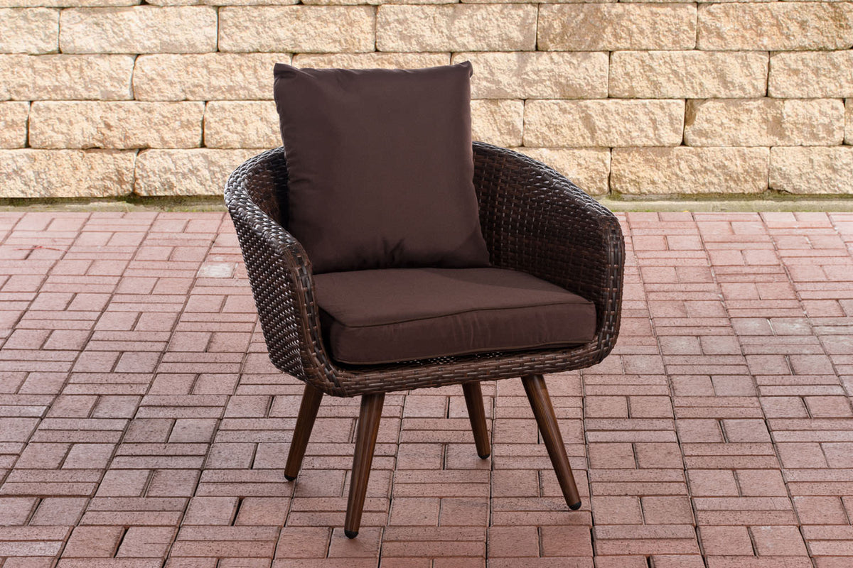 CLP Sessel Ameland Flach terrabraun 40 cm (Dunkelbraun)