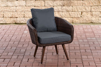 CLP Sessel Ameland Flach eisengrau 40 cm (Dunkelbraun)