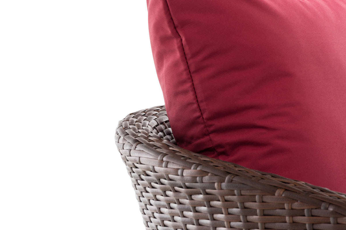 CLP Sessel Ameland Flach rubinrot 40 cm (Dunkelbraun) – Produktabbildung 4