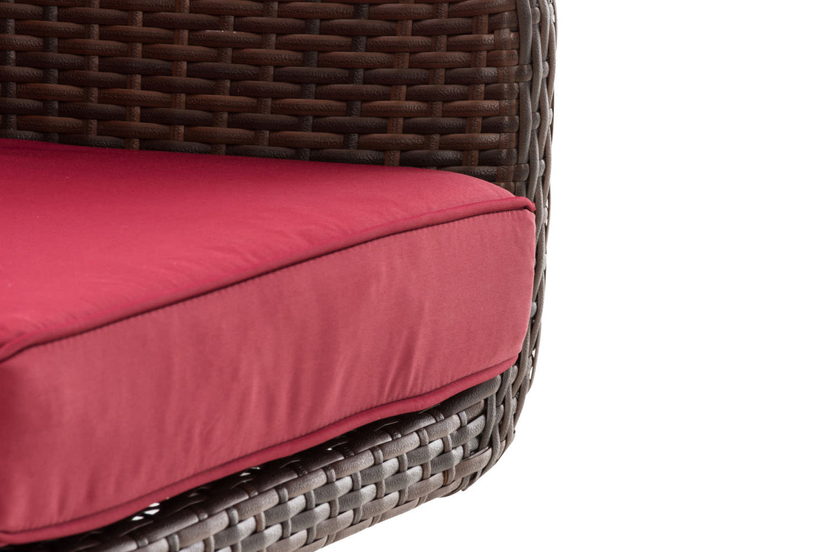 CLP Sessel Ameland Flach rubinrot 40 cm (Dunkelbraun) – Produktabbildung 6