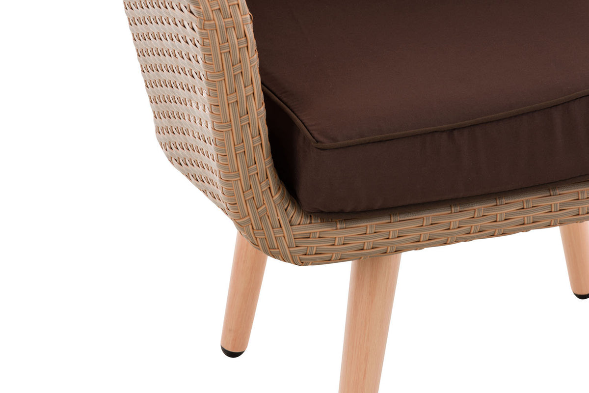 CLP Sessel Ameland Flach terrabraun 45 cm (Hellbraun) – Produktabbildung 5