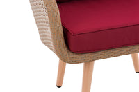 CLP Sessel Ameland Flach rubinrot 45 cm (Hellbraun) – Produktabbildung 5