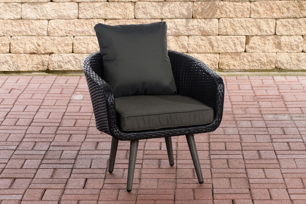 CLP Sessel Ameland Flach anthrazit 45 cm (Dunkelgrau)