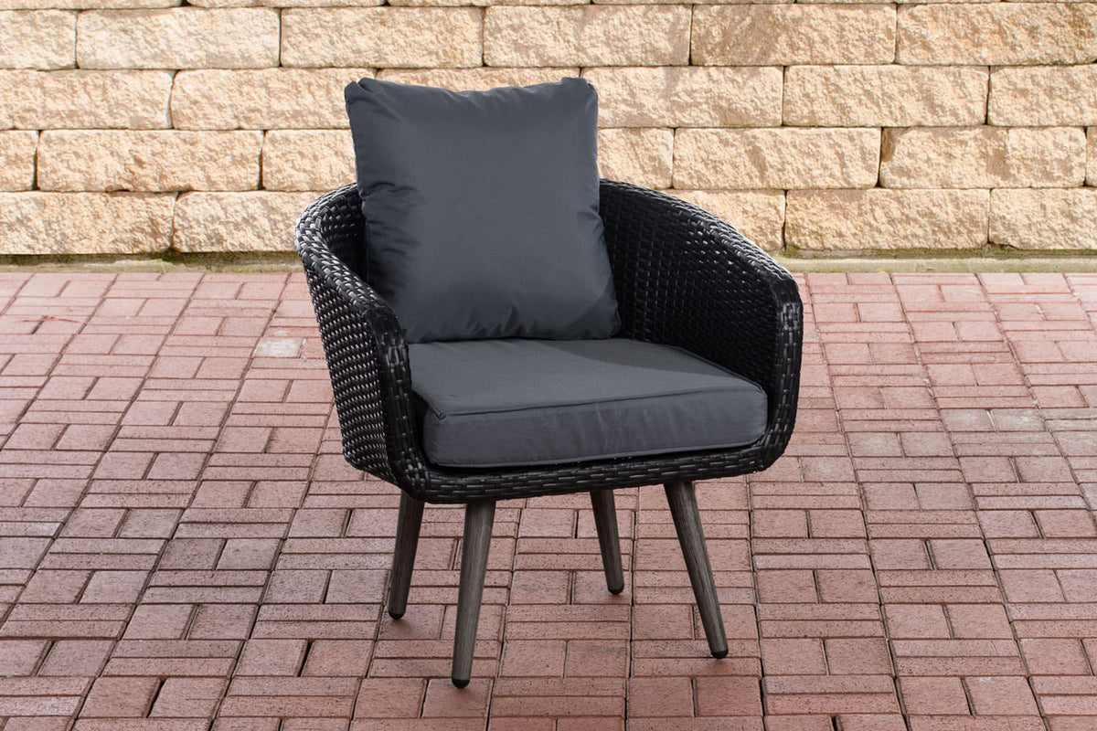 CLP Sessel Ameland Flach eisengrau 45 cm (Dunkelgrau)