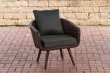 CLP Sessel Ameland Flach anthrazit 45 cm (Dunkelbraun)