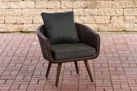 CLP Sessel Ameland Flach anthrazit 45 cm (Dunkelbraun)