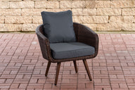 CLP Sessel Ameland Flach eisengrau 45 cm (Dunkelbraun)