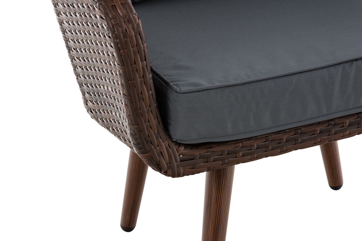 CLP Sessel Ameland Flach eisengrau 45 cm (Dunkelbraun) – Produktabbildung 5