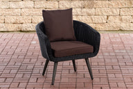 CLP Sessel Ameland Rund terrabraun 40 cm (Dunkelgrau)