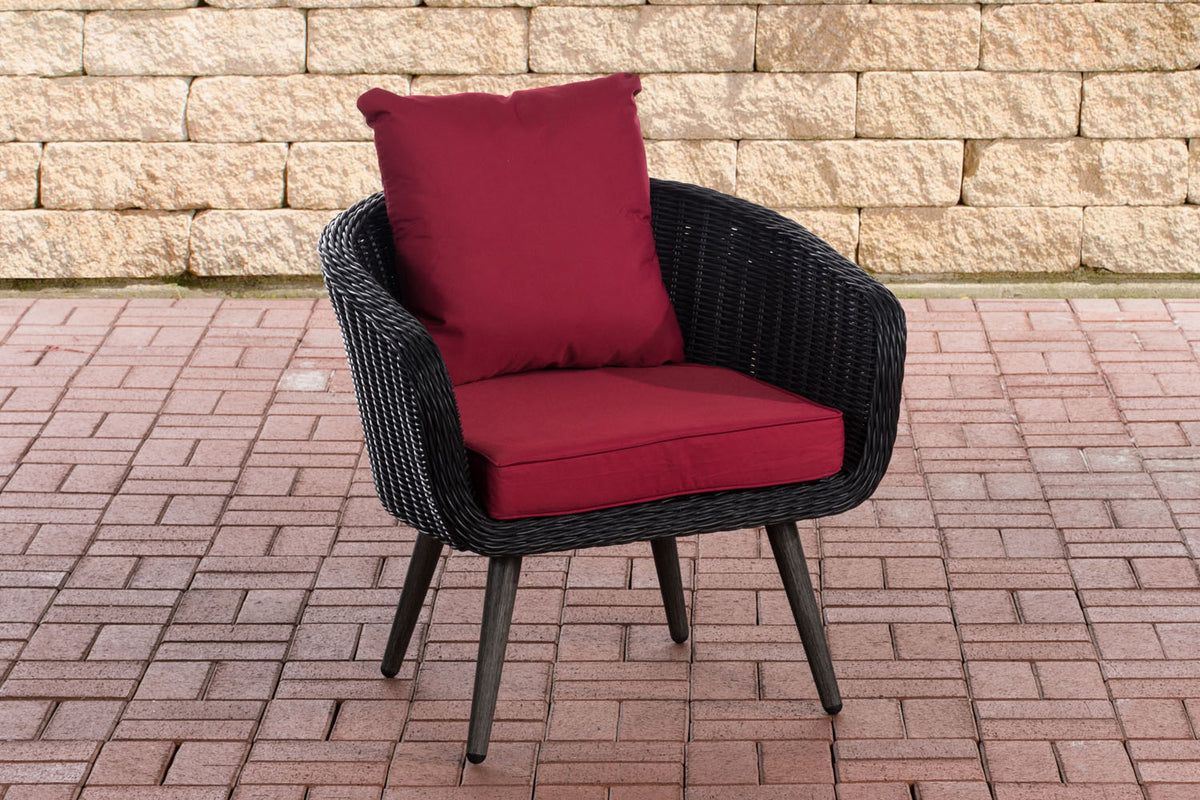 CLP Sessel Ameland Rund rubinrot 40 cm (Dunkelgrau)