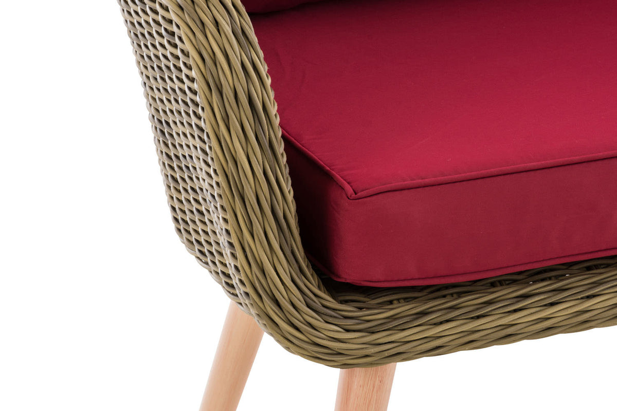 CLP Sessel Ameland Rund rubinrot 40 cm (Hellbraun) – Produktabbildung 5