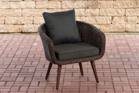 CLP Sessel Ameland Rund anthrazit 40 cm (Dunkelbraun)