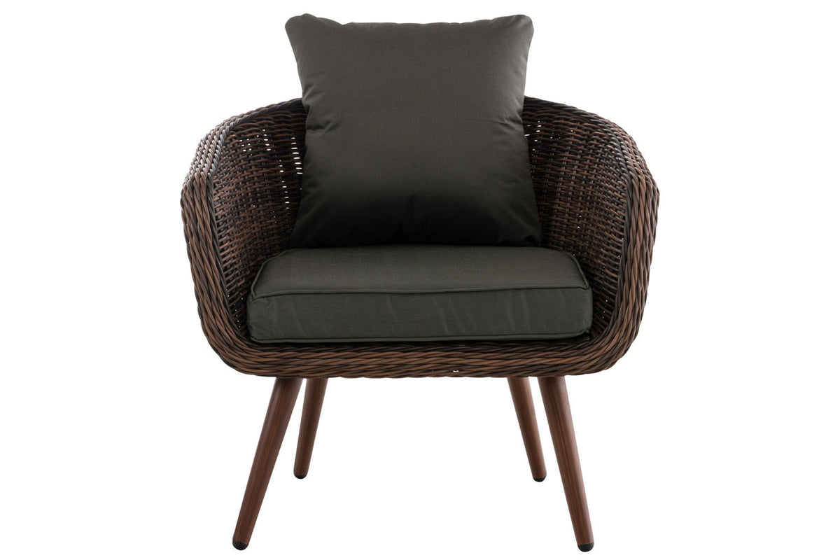 CLP Sessel Ameland Rund anthrazit 40 cm (Dunkelbraun) – Produktabbildung 2