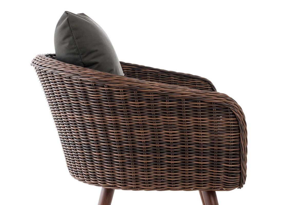 CLP Sessel Ameland Rund anthrazit 40 cm (Dunkelbraun) – Produktabbildung 3
