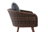 CLP Sessel Ameland Rund eisengrau 40 cm (Dunkelbraun) – Produktabbildung 3