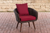CLP Sessel Ameland Rund rubinrot 40 cm (Dunkelbraun)