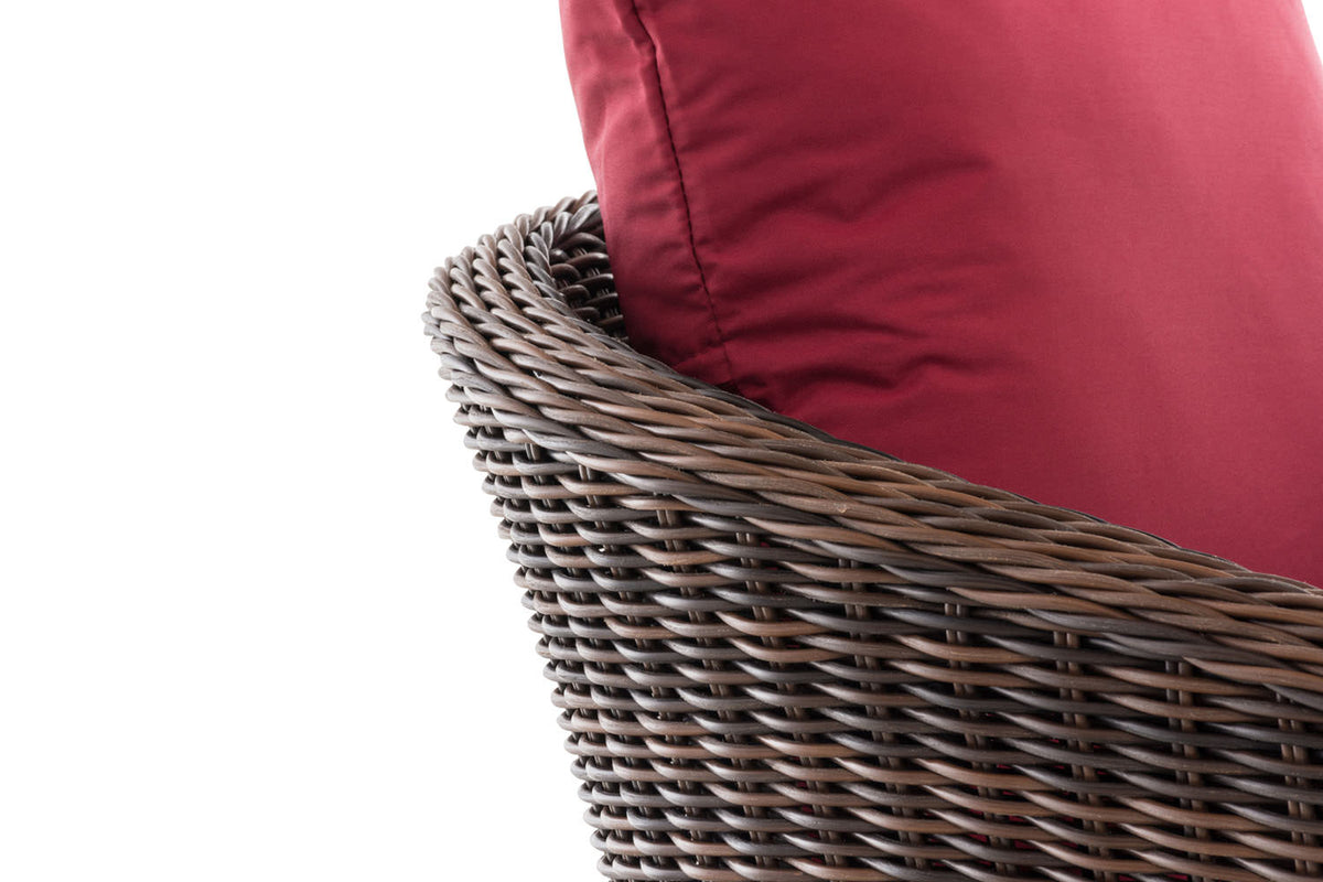 CLP Sessel Ameland Rund rubinrot 40 cm (Dunkelbraun) – Produktabbildung 4