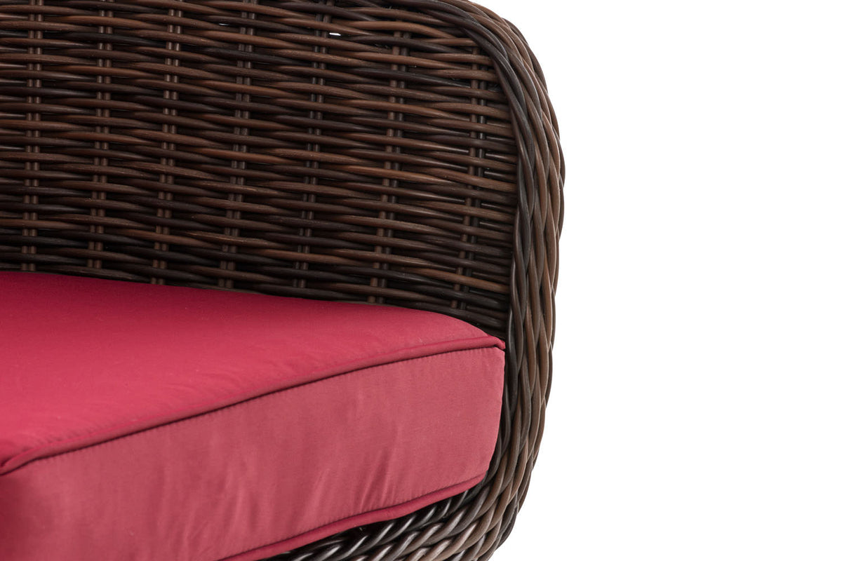 CLP Sessel Ameland Rund rubinrot 40 cm (Dunkelbraun) – Produktabbildung 6