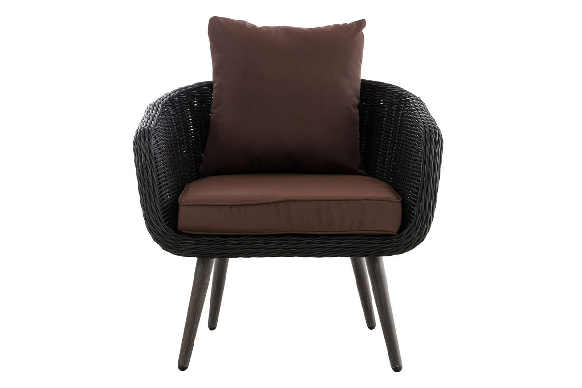 CLP Sessel Ameland Rund terrabraun 45 cm (Dunkelgrau) – Produktabbildung 2
