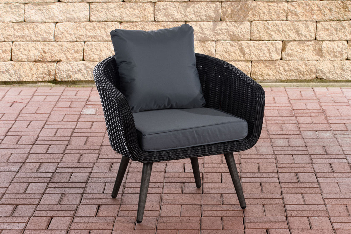 CLP Sessel Ameland Rund eisengrau 45 cm (Dunkelgrau)