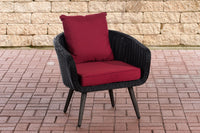 CLP Sessel Ameland Rund rubinrot 45 cm (Dunkelgrau)