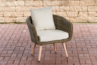 CLP Sessel Ameland Rund cremeweiß 45 cm (Hellbraun)