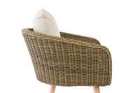 CLP Sessel Ameland Rund cremeweiß 45 cm (Hellbraun) – Produktabbildung 3