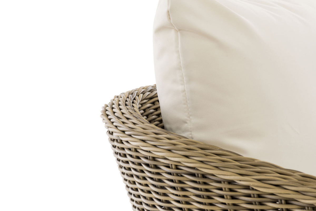 CLP Sessel Ameland Rund cremeweiß 45 cm (Hellbraun) – Produktabbildung 4