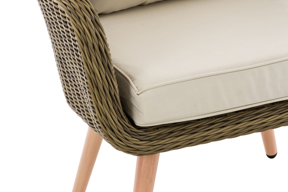 CLP Sessel Ameland Rund cremeweiß 45 cm (Hellbraun) – Produktabbildung 5