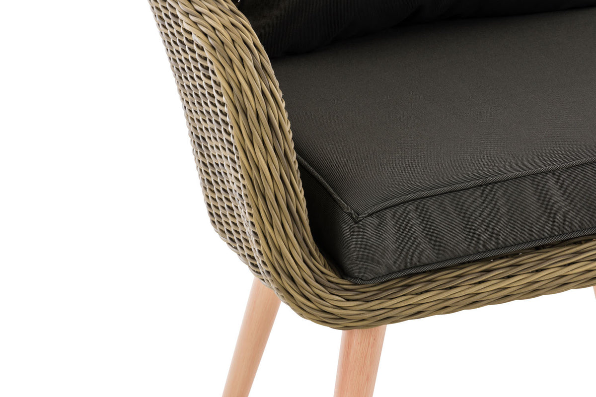 CLP Sessel Ameland Rund anthrazit 45 cm (Hellbraun) – Produktabbildung 5