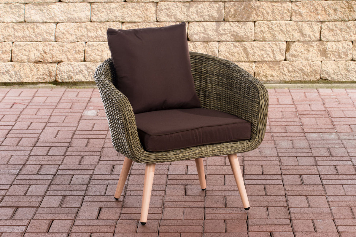 CLP Sessel Ameland Rund terrabraun 45 cm (Hellbraun)