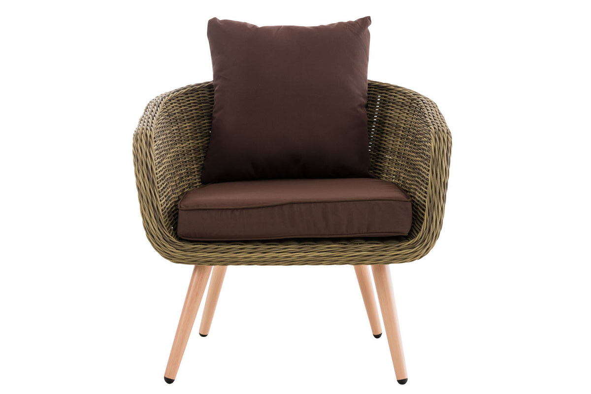 CLP Sessel Ameland Rund terrabraun 45 cm (Hellbraun) – Produktabbildung 2