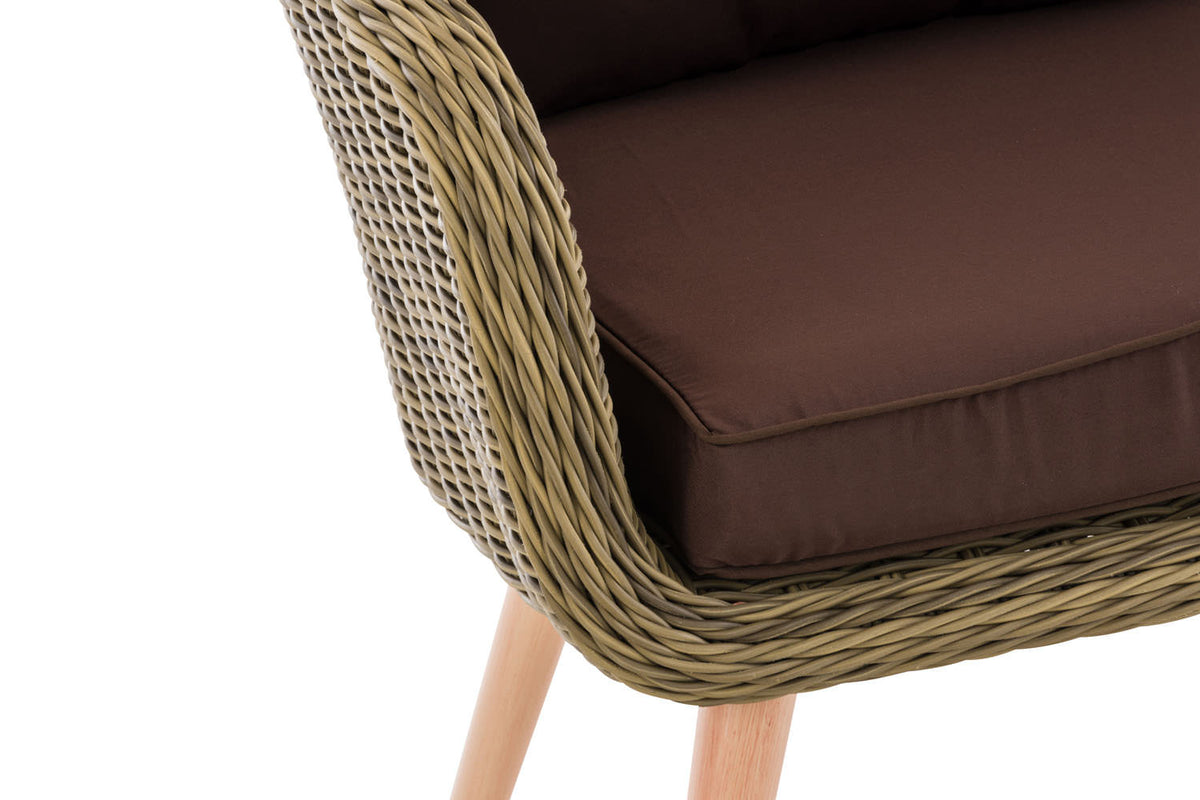 CLP Sessel Ameland Rund terrabraun 45 cm (Hellbraun) – Produktabbildung 5