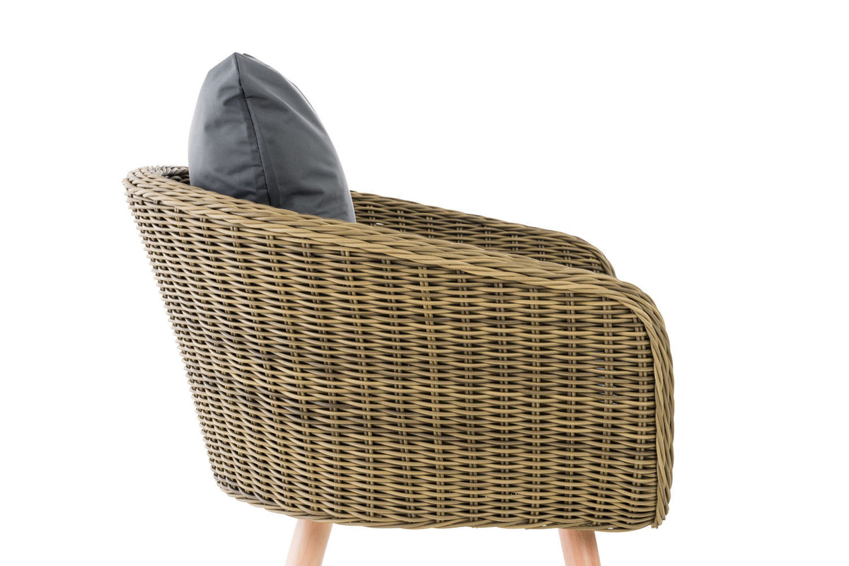 CLP Sessel Ameland Rund eisengrau 45 cm (Hellbraun) – Produktabbildung 3