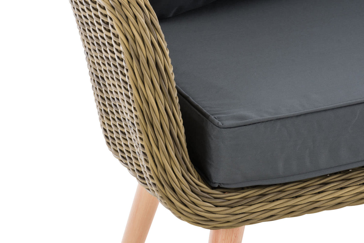CLP Sessel Ameland Rund eisengrau 45 cm (Hellbraun) – Produktabbildung 5