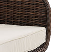 CLP Sessel Ameland Rund cremeweiß 45 cm (Dunkelbraun) – Produktabbildung 6
