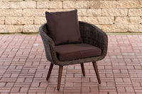CLP Sessel Ameland Rund terrabraun 45 cm (Dunkelbraun)