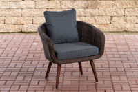 CLP Sessel Ameland Rund eisengrau 45 cm (Dunkelbraun)