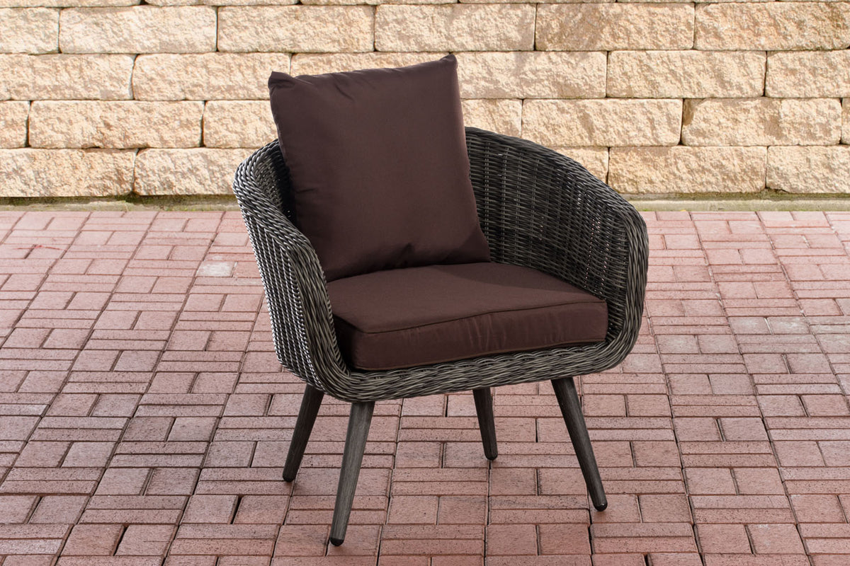 CLP Sessel Ameland Rund terrabraun 45 cm (Dunkelgrau) – Produktabbildung 7